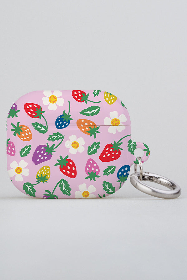 Strawberry Love by Helen Bowler AirPod Case (Pink)