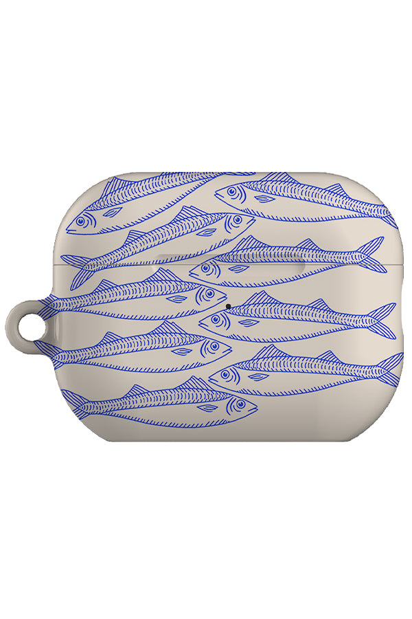 Fish Scatter AirPod Case (Off-White)