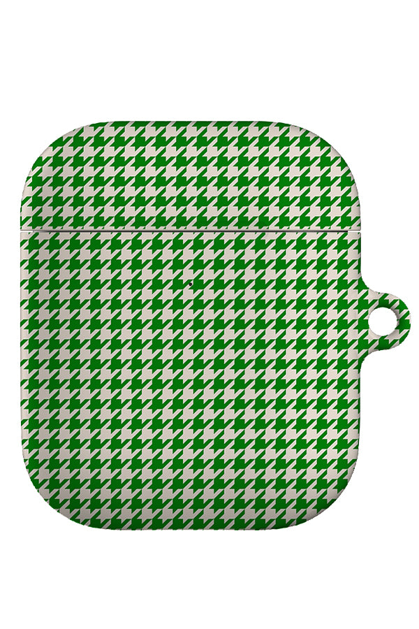 Still Houndstooth AirPod Gen 1 + 2 Case (Bright Green) | Harper & Blake
