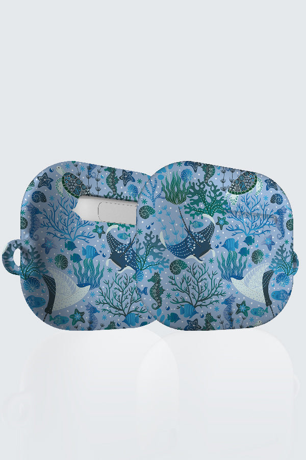 Underwater Whimsy Garden by Delively Dewi AirPod Case (Blue) | Harper & Blake