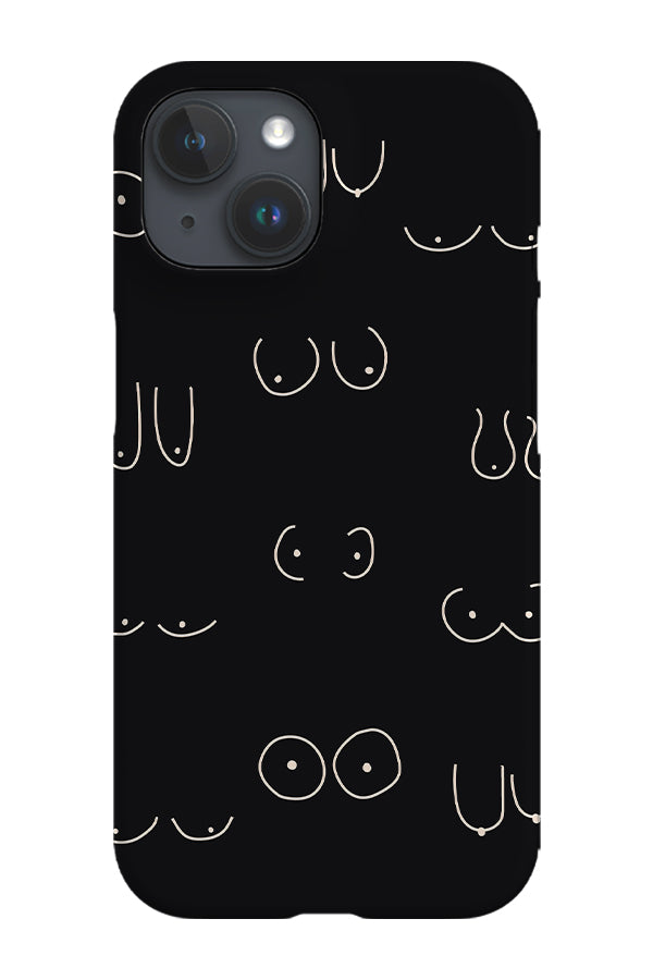 Boob Print Phone Case (Black) Tech Cases - Harper & Blake