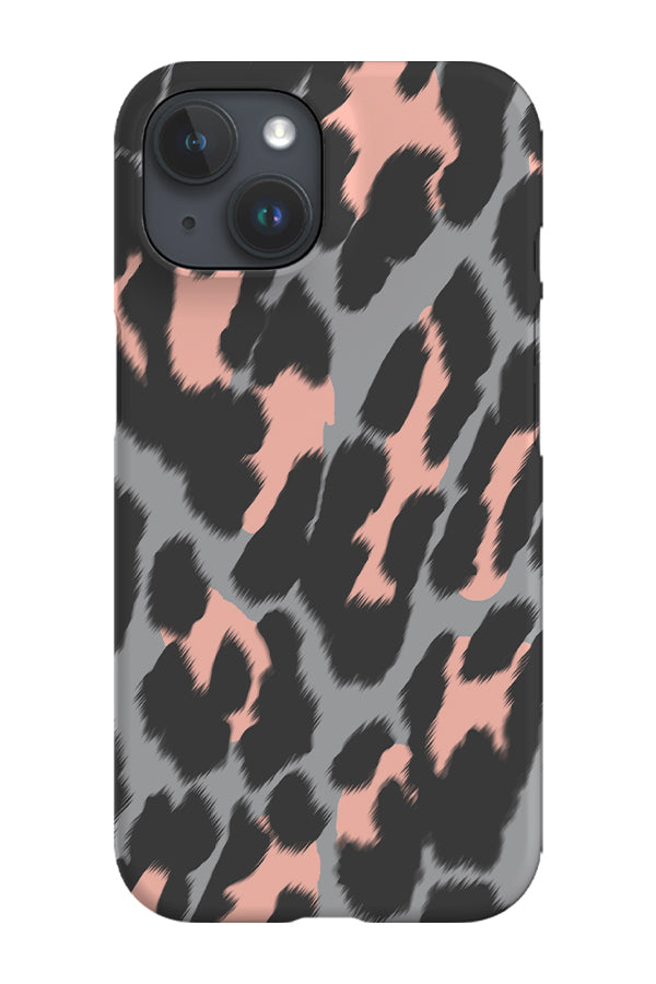 Classic Leopard Print Phone Case (Grey Pink)