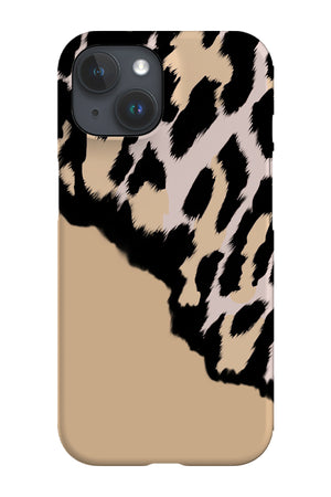 Classic Leopard Print Colour Block Phone Case (Beige) | Harper & Blake