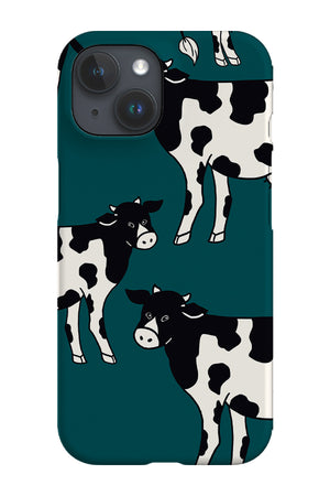 Cow Animal Phone Case (Teal) Tech Cases - Harper & Blake