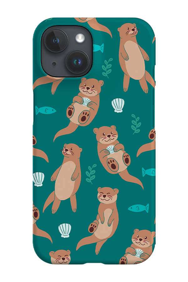 Cute Sea Otter Phone Case (Teal Green)