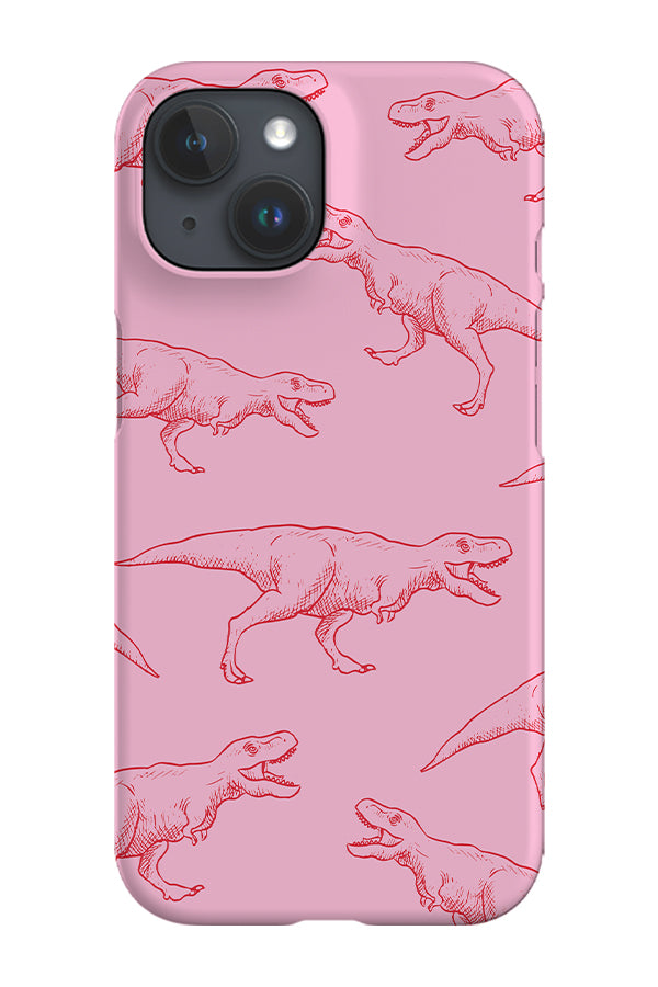 Dinosaur T-Rex Phone Case (Pink)