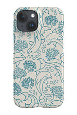 Dolphin Coral Reef Phone Case (Beige Blue)
