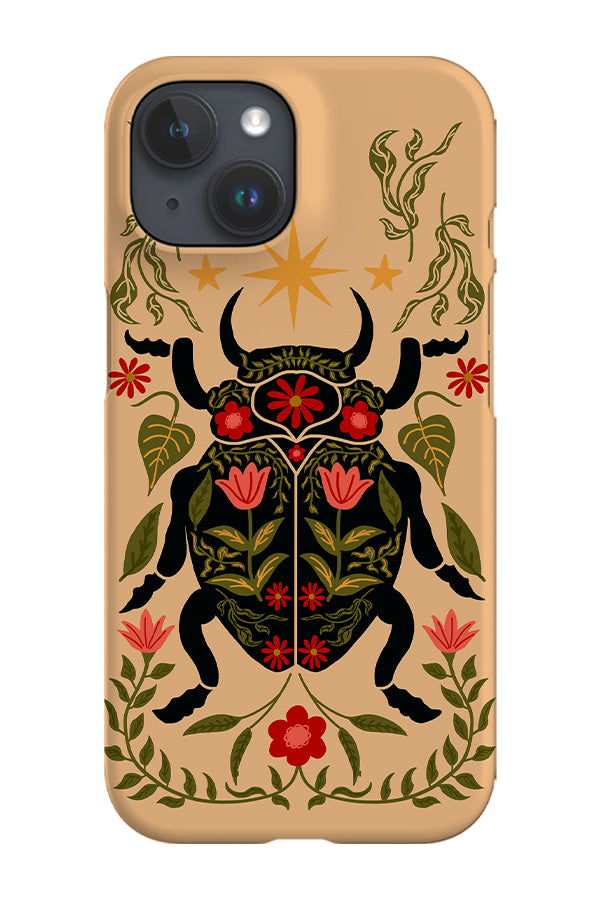 Floral Beetle Phone Case (Cream Black) | Harper & Blake