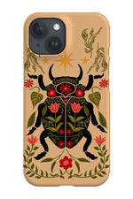 Floral Beetle Phone Case (Cream Black)