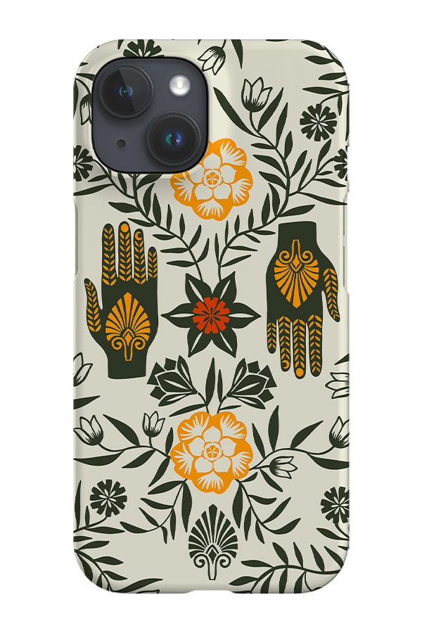 Flower Hands Phone Case (Off White Yellow)