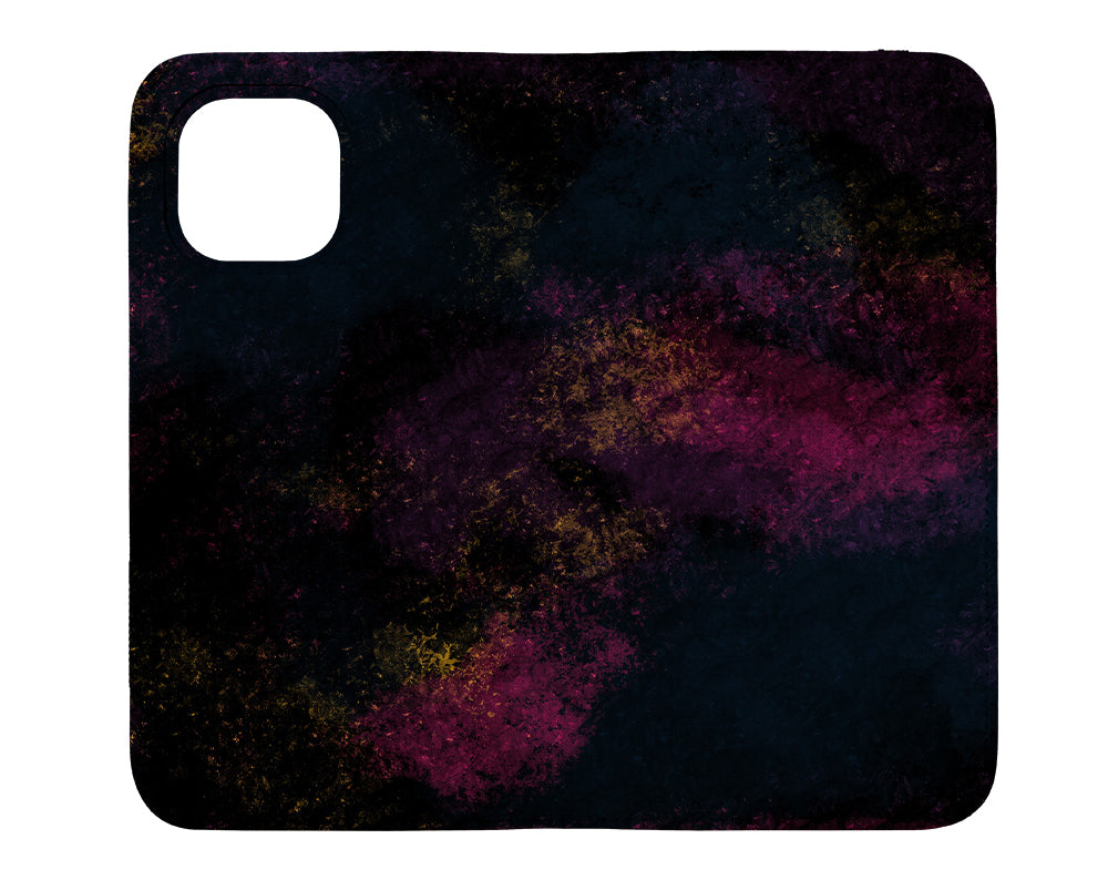 Abstract Night Sky Wallet Phone Case (Pink) | Harper & Blake