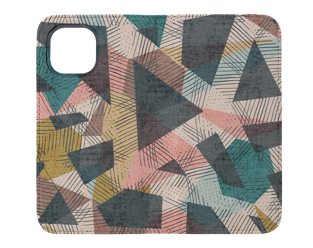 Abstract Geometric by Michele Norris Wallet Phone Case (Grey) | Harper & Blake