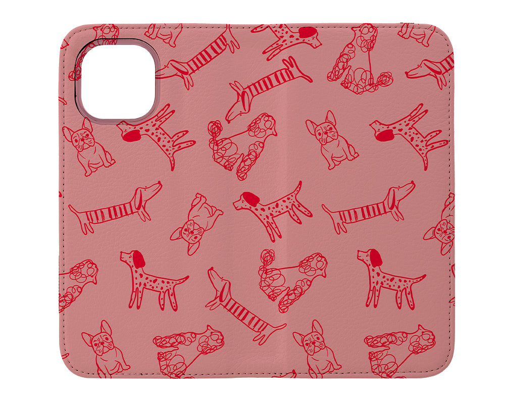 
                  
                    Dogs Pattern Wallet Phone Case (Peach) | Harper & Blake
                  
                