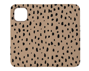 Animal Dots Print Wallet Phone Case (Beige) | Harper & Blake