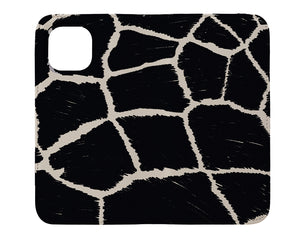 Giraffe Animal Print Wallet Phone Case (Monochrome) | Harper & Blake