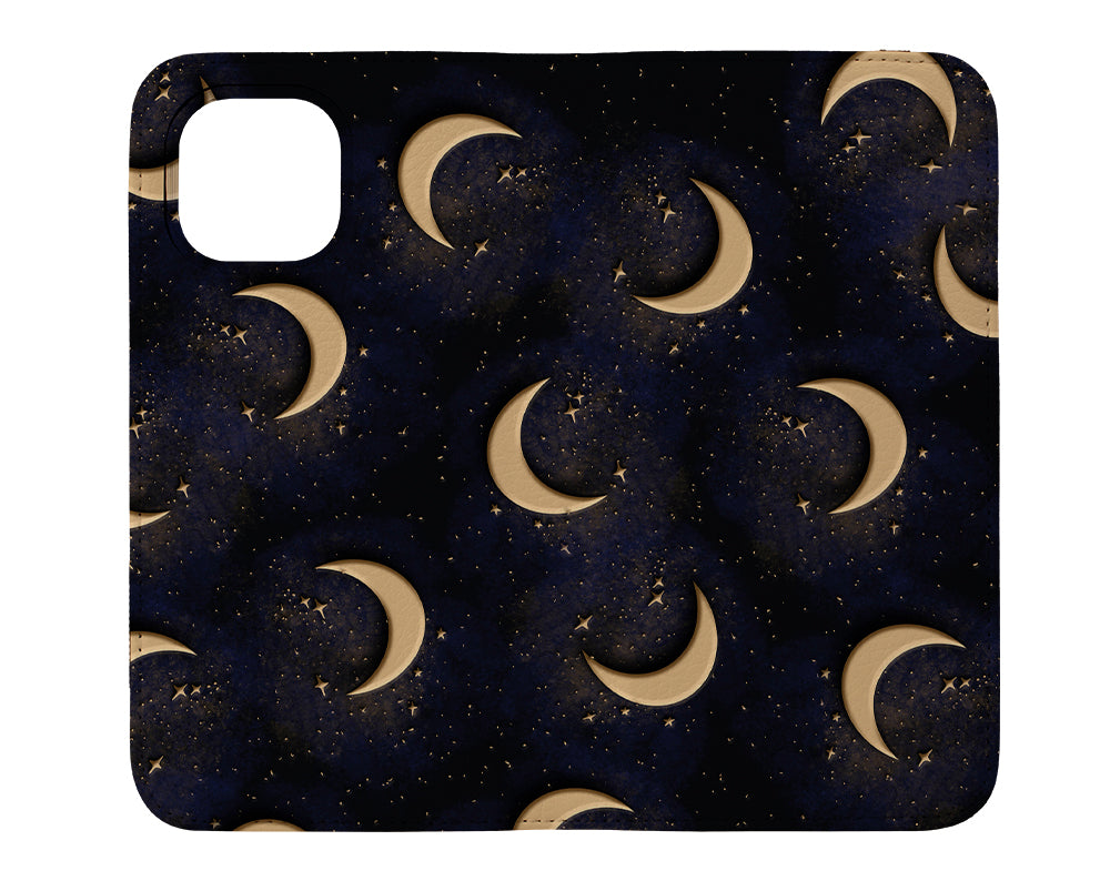 Gold Lux Moon Wallet Phone Case | Harper & Blake