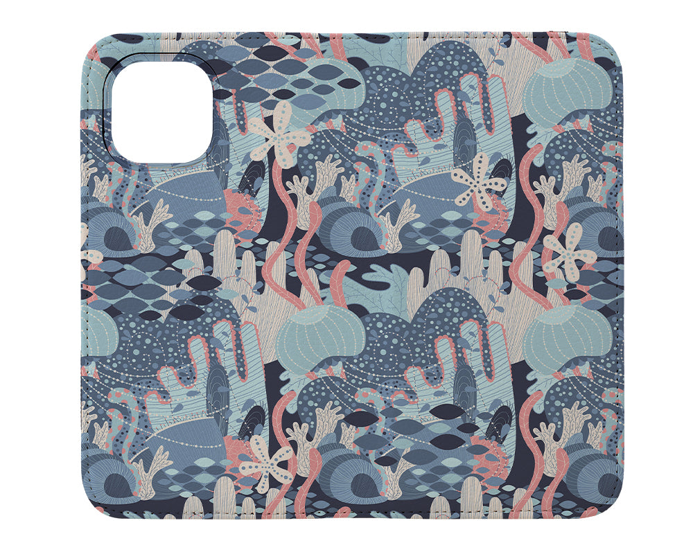 Ocean By Angela Sbandelli Wallet Phone Case (Blue) | Harper & Blake