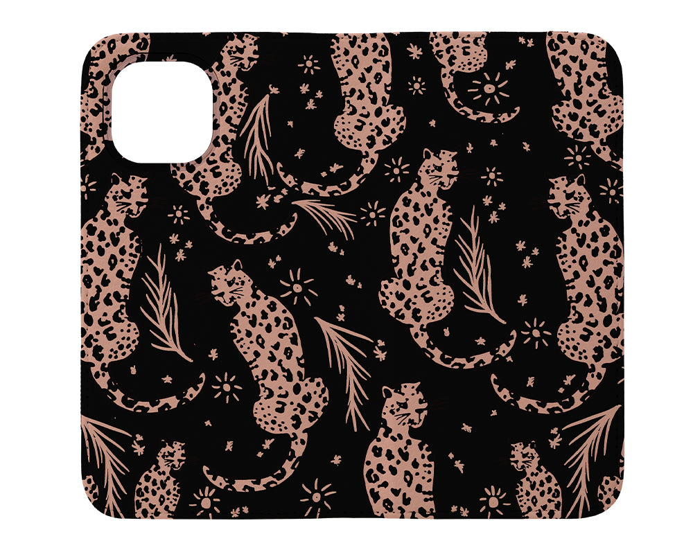 Leopard Stars Wallet Phone Case (Black) | Harper & Blake