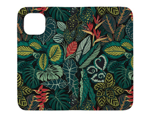 Jungle Leaves by Freya's Prints Wallet Phone Case (Green) | Harper & Blake