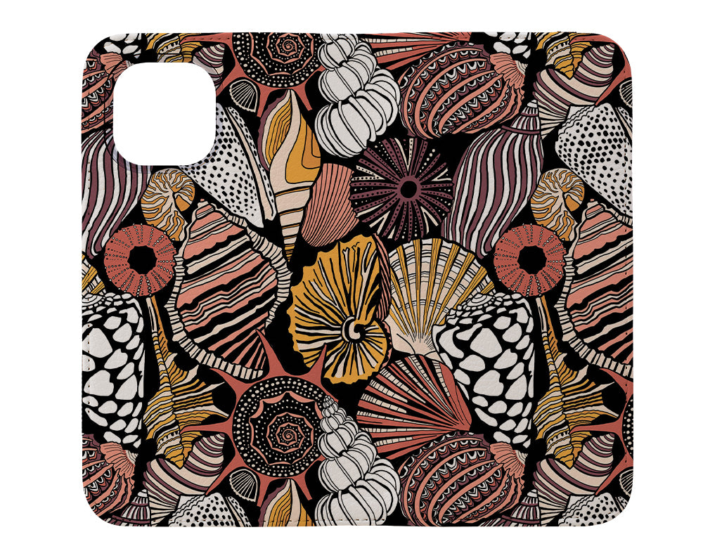 Summer Shells by Freya's Prints Wallet Phone Case (Beige) | Harper & Blake