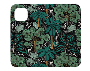 Tropical Storm by Freya's Prints Wallet Phone Case (Green) | Harper & Blake