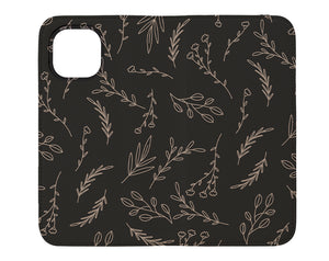 Line Art Olives Wallet Case (Ash) | Harper & Blake