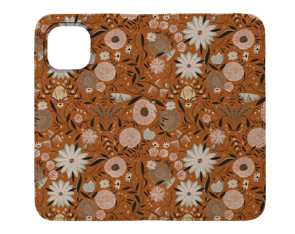 Night and Day Garden by Michele Norris Wallet Phone Case (Orange) | Harper & Blake