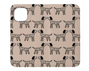 Spotty Dogs Wallet Phone Case (Cream) | Harper & Blake