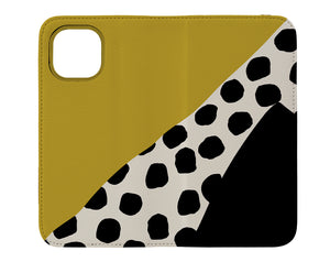 Abstract Dots Wallet Case (Black) | Harper & Blake