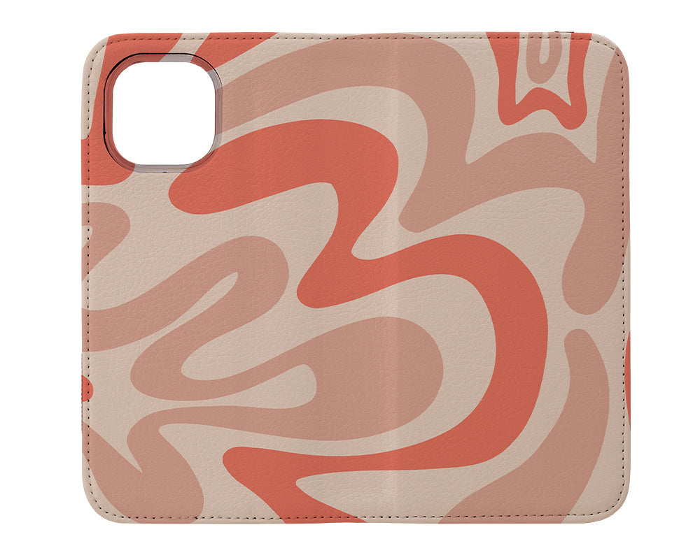 Swirl Shapes Wallet Phone Case (Nude) | Harper & Blake