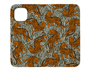 Tiger Skin Print Wallet Phone Case (Khaki) | Harper & Blake