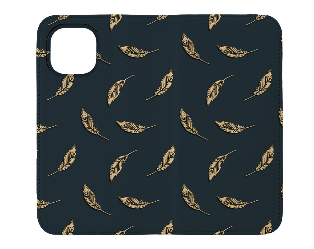 
                  
                    Gold Feather Wallet Case (Dark) | Harper & Blake
                  
                
