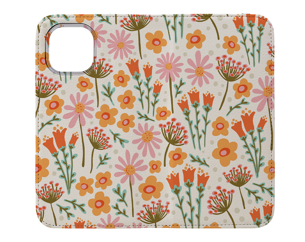 Painted Meadow by Helen Bowler Wallet Phone Case (White) | Harper & Blake