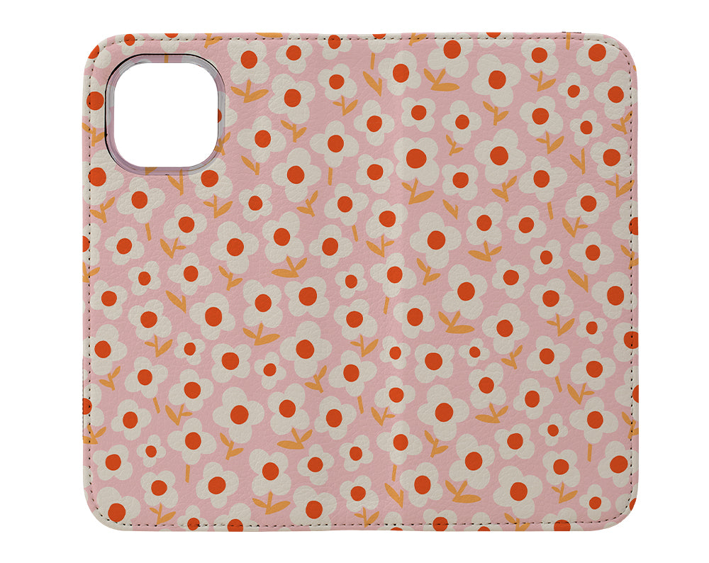 Daisy Fields by Helen Bowler Wallet Phone Case (Pink) | Harper & Blake