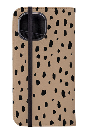 Animal Dots Print Wallet Phone Case (Beige) | Harper & Blake