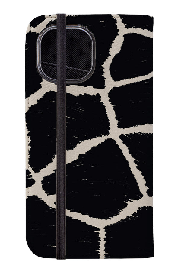 Giraffe Animal Print Wallet Phone Case (Monochrome) | Harper & Blake