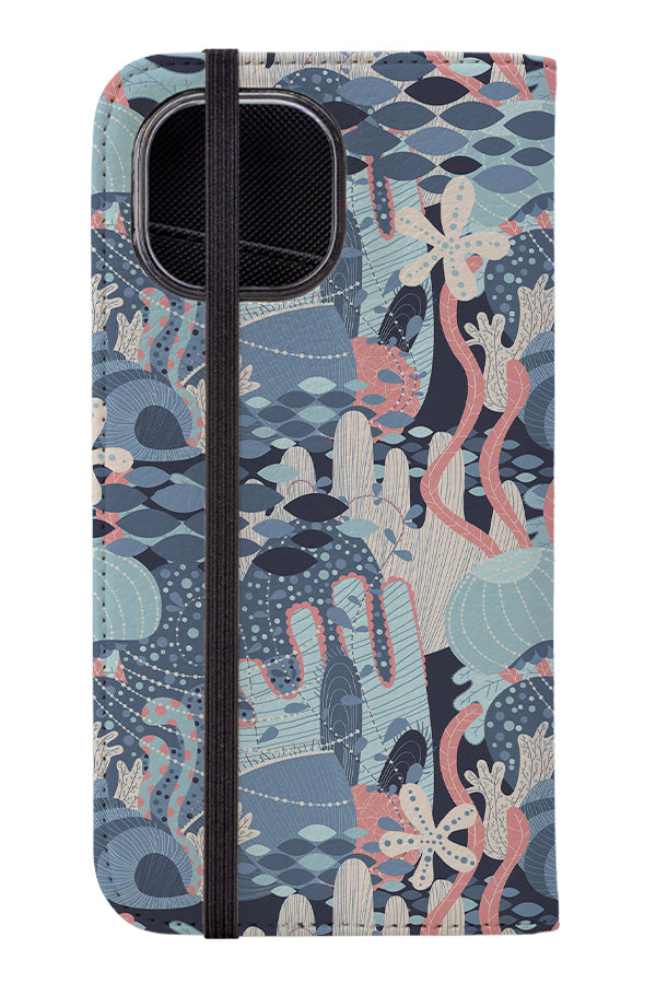 Ocean By Angela Sbandelli Wallet Phone Case (Blue) | Harper & Blake
