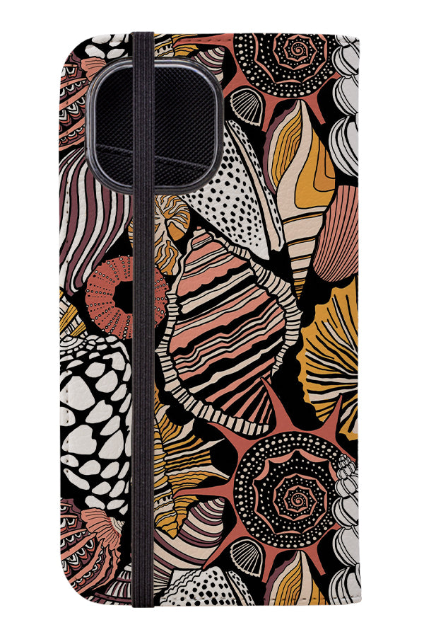 Summer Shells by Freya's Prints Wallet Phone Case (Beige) | Harper & Blake