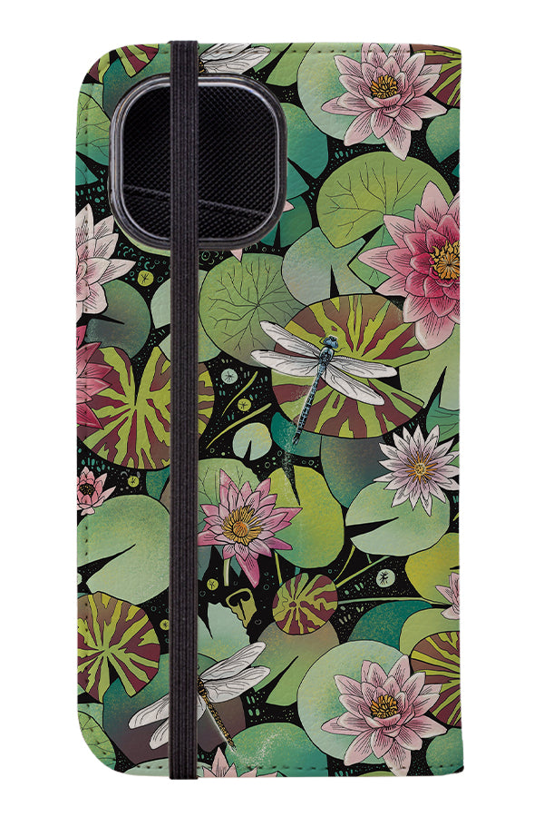 
                  
                    Waterlily Pond by Freya's Prints Wallet Phone Case (Green) | Harper & Blake
                  
                