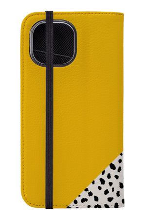 Marble & Dalmatian Wallet Case (Yellow) | Harper & Blake