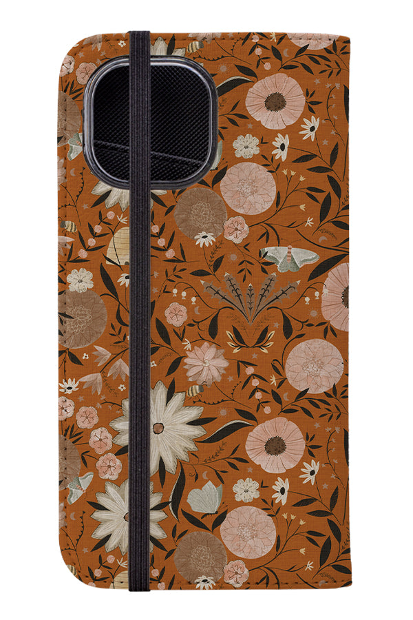 Night and Day Garden by Michele Norris Wallet Phone Case (Orange) | Harper & Blake