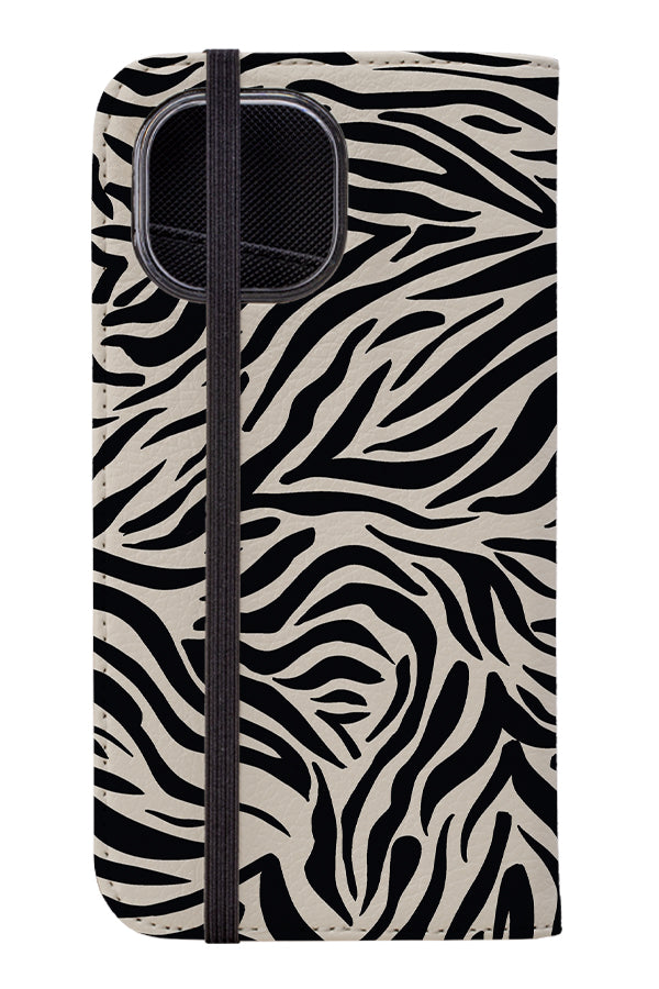 Tiger Animal Print Wallet Phone Case (Monochrome) | Harper & Blake