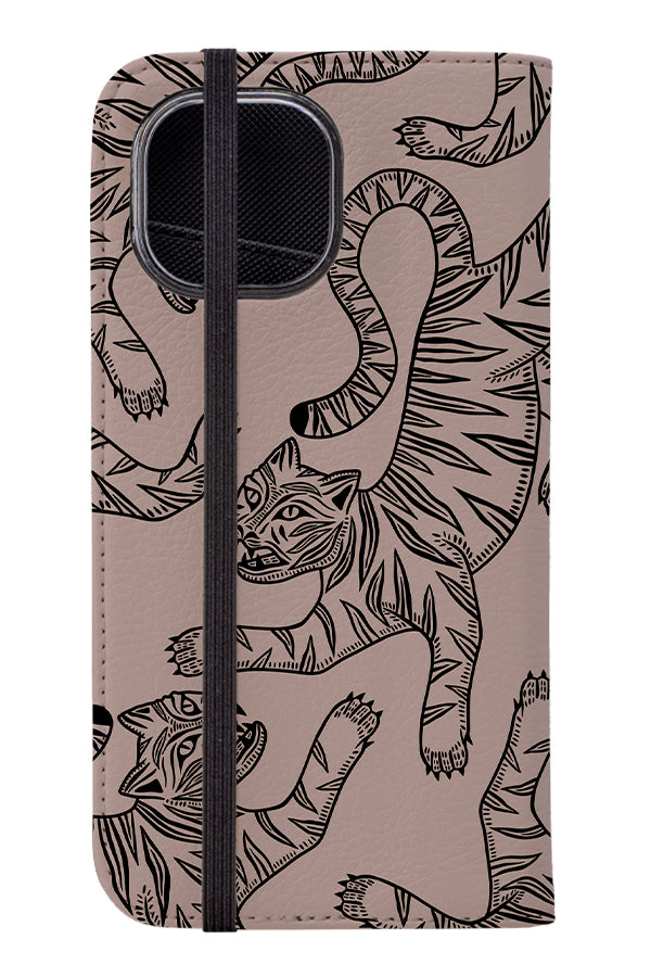 Two Tone Tiger Wallet Phone Case (Pink) | Harper & Blake 