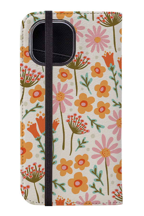 Painted Meadow by Helen Bowler Wallet Phone Case (White) | Harper & Blake