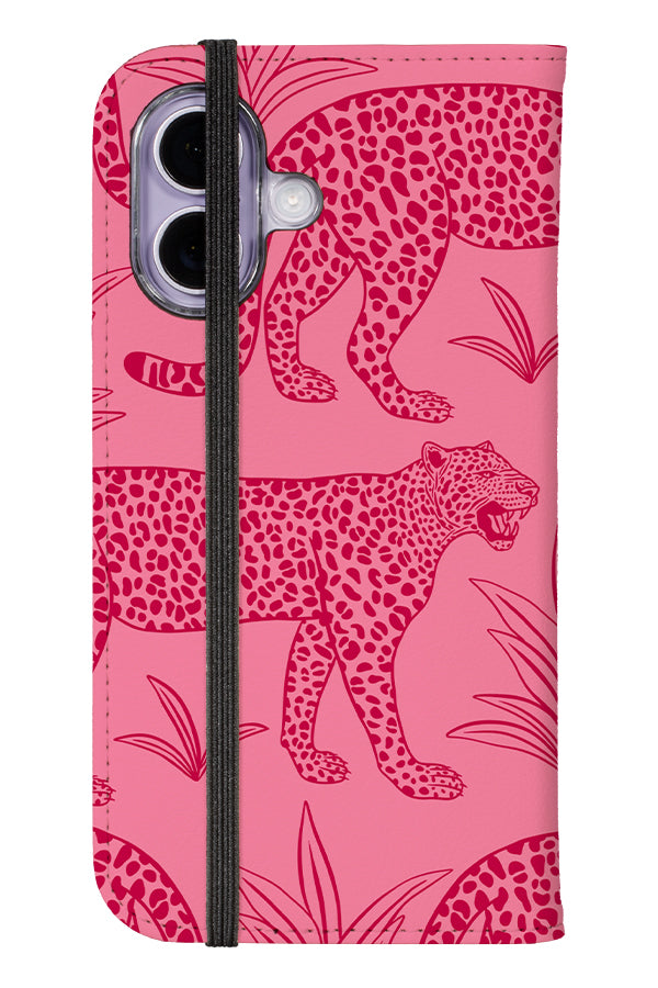 Leopard Scatter Wallet Phone Case (Bright Pink) | Harper & Blake 