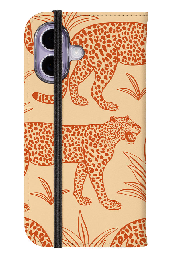 Leopard Scatter Wallet Phone Case (Burnt Orange) | Harper & Blake 