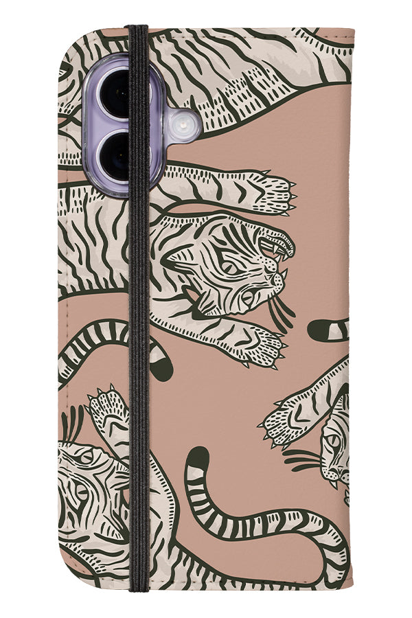 Tiger Placement Wallet Phone Case (Pale Terracotta) | Harper & Blake 