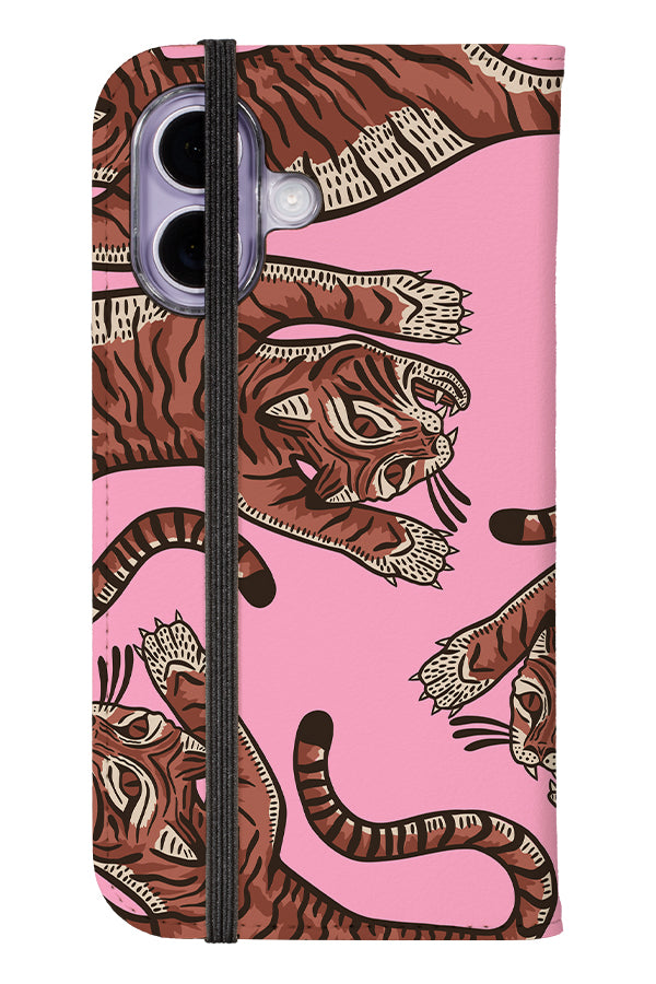 Tiger Placement Wallet Phone Case (Pink) | Harper & Blake 