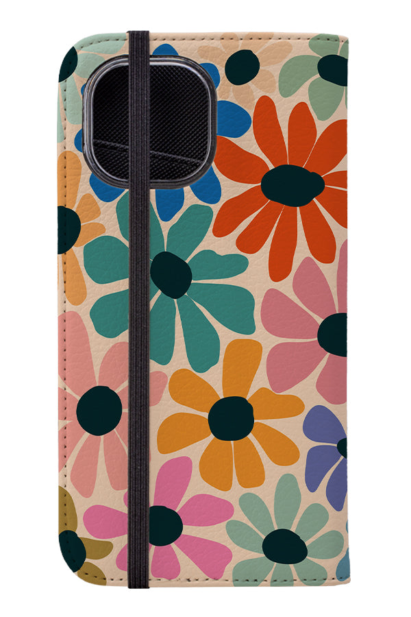 Retro Fun Floral By Gavthomeu Wallet Phone Case (Colourful) | Harper & Blake