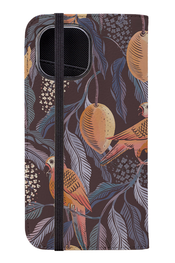 Moody Mango Garden By Rebecca Elfast Wallet Phone Case (Dark) | Harper & Blake